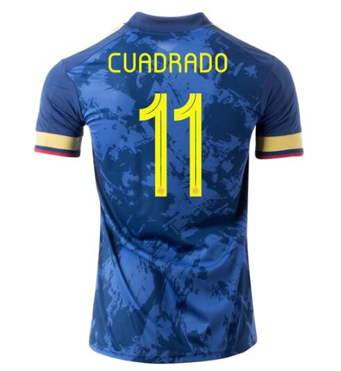 Juan Cuadrado #11 2020 Colombia Away Kit Soccer Jersey